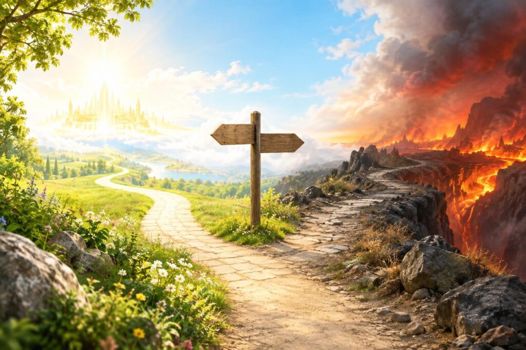 Illustration accompanying The Biblical Teaching on Eternal Punishment and Reward