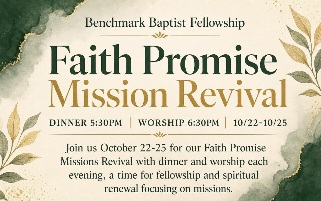 Event flyer: Faith Promise Mission Revival